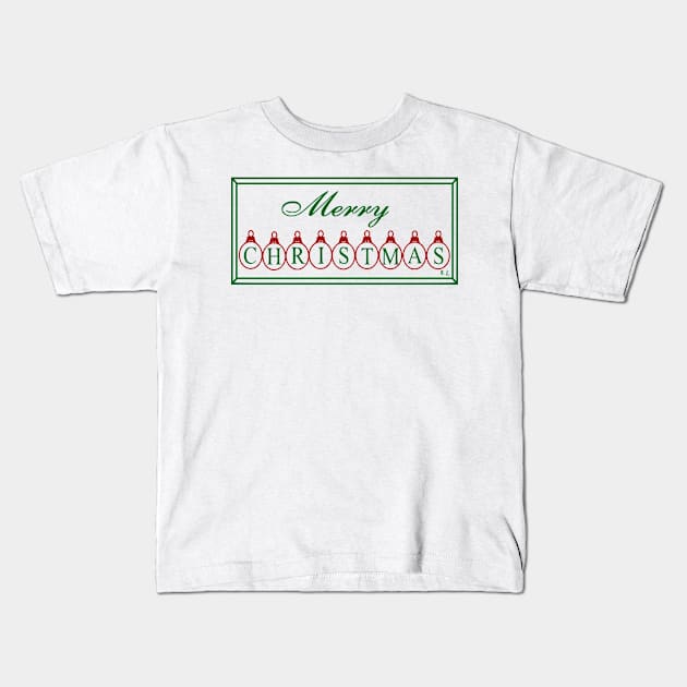 merry christmas Kids T-Shirt by Tamie